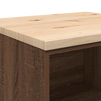 vidaXL Förvaringsskåp för garage brun ek 60x51x85 cm massivt trä furu