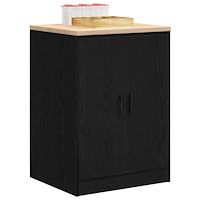 vidaXL Garageskåp svart 60x51x85 cm massiv trä furu