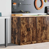 vidaXL Garageskåp Sonoma ek 60x51x85 cm massiv trä furu