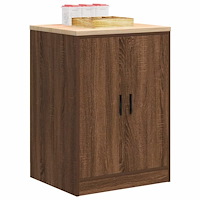 vidaXL Förvaringsskåp för garage brun ek 60x51x85 cm massivt trä furu
