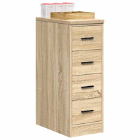 vidaXL Garageskåp Sonoma ek 30x51x85 cm massiv trä furu