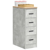 vidaXL Förvaringsskåp för garage Betonggrå 30x51x85cm massivt trä furu