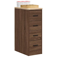 vidaXL Förvaringsskåp för garage brun ek 30x51x85 cm massivt trä furu
