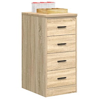 vidaXL Garageskåp Sonoma ek 40x51x85 cm massiv trä furu