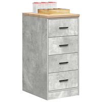 vidaXL Förvaringsskåp för garage Betonggrå 40x51x85cm massivt trä furu