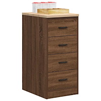 vidaXL Förvaringsskåp för garage brun ek 40x51x85 cm massivt trä furu