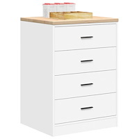 vidaXL Förvaringsskåp för garage vit 60x51x85 cm massivt trä furu