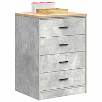 vidaXL Förvaringsskåp för garage Betonggrå 60x51x85cm massivt trä furu
