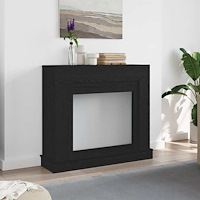 vidaXL Öppen spis infattning svart ek 100x30x87,5 cm konstruerat trä