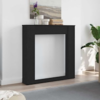 vidaXL Öppen spis infattning svart ek 100x20x100 cm konstruerat trä