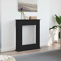 vidaXL Öppen spis infattning svart ek 75x20x87,5 cm konstruerat trä