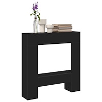 vidaXL Öppen spis infattning svart ek 81x18x82 cm konstruerat trä