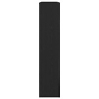 vidaXL Öppen spis infattning svart ek 81x18x82 cm konstruerat trä