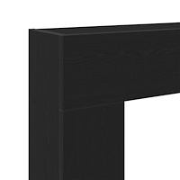 vidaXL Öppen spis infattning svart ek 81x18x82 cm konstruerat trä