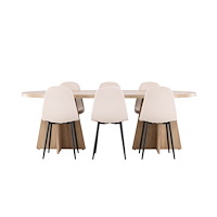Venture Home Bootcut Matbord med Polar Matstol