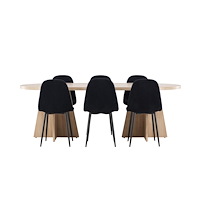 Venture Home Bootcut Matbord med Polar Matstol
