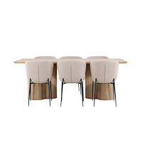 Venture Home Olivia Matbord med Modesto Matstol