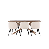 Venture Home Piazza Matbord med Velvet Matstol