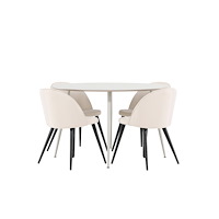 Venture Home Plaza Matbord med Velvet Matstol