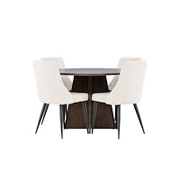 Venture Home Bootcut Matbord med Leone Matstol