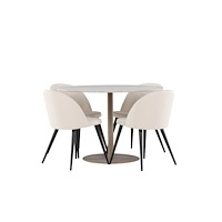 Venture Home Lycke Matbord med Velvet Matstol