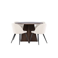 Venture Home Bootcut Matbord med Velvet Matstol