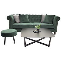 Venture Home Velvet 3-Sits Soffa