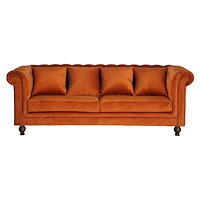 Venture Home Velvet 3-Sits Soffa