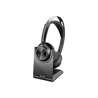 Poly HP Poly Voyager Focus 2 - headset - USB-C via Bluetooth-adapter, USB-A via Bluetooth-adapter - med laddningsställ