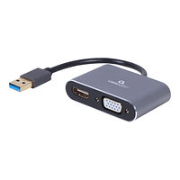 Gembird Cablexpert videokort - HDMI / VGA / USB - 15 cm