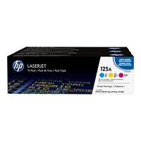 Hewlett-Packard HP 125A - 3-pack - gul, cyan, magenta - original - LaserJet - tonerkassett (CE259AM)