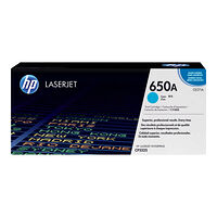 Hewlett-Packard HP 650A - cyan - original - LaserJet - tonerkassett (CE271A)