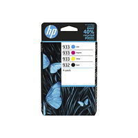 Hewlett-Packard HP 932/933 Combo Pack - 4-pack - svart, gul, cyan, magenta - original - bläckpatron