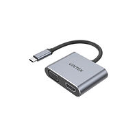 UNITEK Unitek uHUB Q4 Lite - dockningsstation - USB-C / Thunderbolt 3 - HDMI, VGA