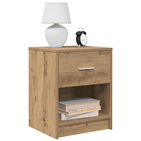 vidaXL Sängbord 2 st med låda artisan ek 40x34x50 cm