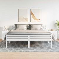 vidaXL Sängbord 2 st med 2 lådor vit 40x36x50 cm