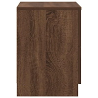 vidaXL Sängbord 2 st med 2 lådor brun ek 40x36x50 cm