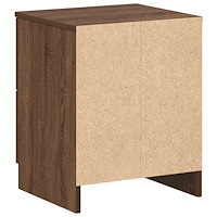 vidaXL Sängbord 2 st med 2 lådor brun ek 40x36x50 cm