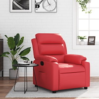 vidaXL Reclinerfåtölj röd konstläder