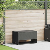 vidaXL Kuddlåda för utomhusbruk svart 100x55x55,5 cm konstrotting
