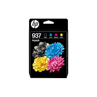 Hewlett-Packard HP 937 - 4-pack - svart, cyan, magenta, gul - original - bläckpatron
