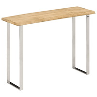 vidaXL Avlastningsbord med levande kant 105x33x76 cm massivt mangoträ