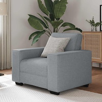 vidaXL Soffstol ljusgrå 60 cm tyg
