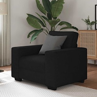vidaXL Soffstol svart 60 cm tyg