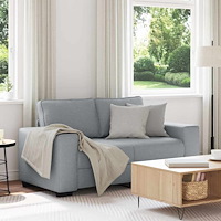 vidaXL 2-sitssoffa ljusgrå 120 cm tyg