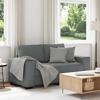 vidaXL 2-sitssoffa mörkgrå 120 cm tyg