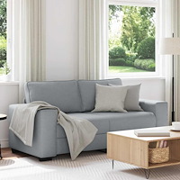 vidaXL 2-sitssoffa ljusgrå 140 cm tyg