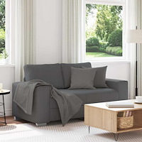 vidaXL Loveseat soffa mörkgrå 120 cm manchestertyg