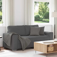 vidaXL Loveseat soffa mörkgrå 140 cm manchestertyg
