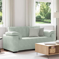 vidaXL Loveseat soffa ljusgrå 140 cm sammet